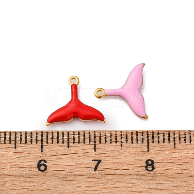 304 Stainless Steel Enamel Charms STAS-Q363-14A-G-1
