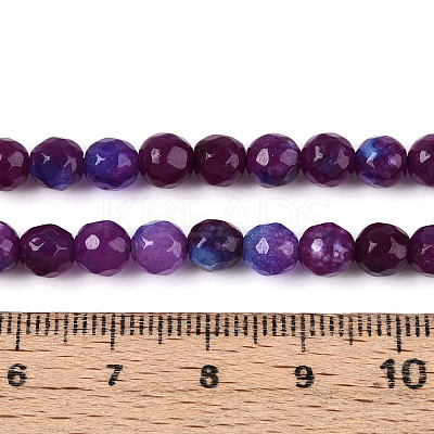 Dyed Natural White Jade Beads Strands X-G-T139-6mm-60-15-1