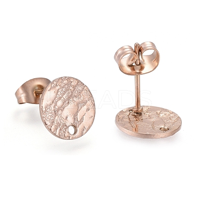 Ion Plating(IP) 304 Stainless Steel Stud Earring Findings X-STAS-M228-T01-03RG-1