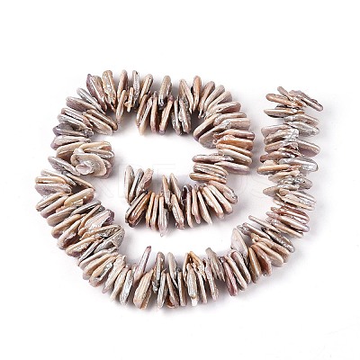 Natural Baroque Keshi Pearl Beads Strands PEAR-S022-06A-1
