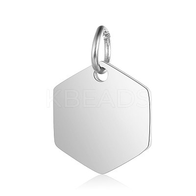 Anti-Tarnish 304 Stainless Steel Stamping Blank Tag Charms STAS-I311-24P-1