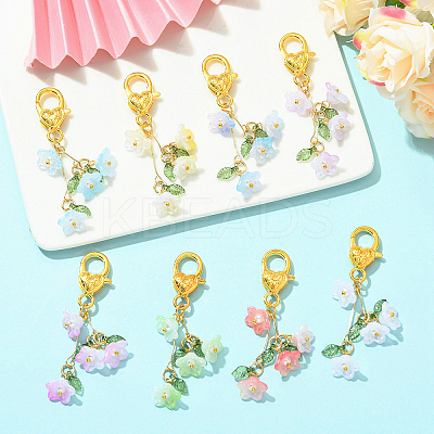 2Pcs Acrylic Pendant Decorations HJEW-YW00302-01-1