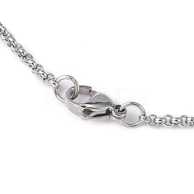 Tarnish Resistant Rolo Chain Necklace for Men LS-NJEW-F027-14-2mm-1