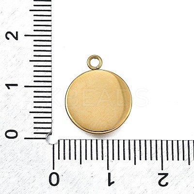 Hammered 304 Stainless Steel Pendants STAS-H233-15G-1