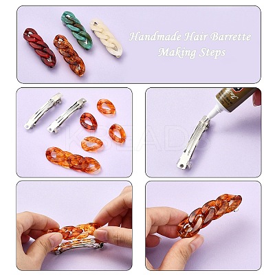 Iron Hair Barrette Fingdings LS-IFIN-S289-51mm-1