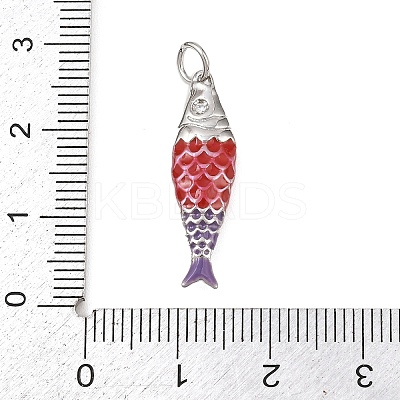 Brass Enamel Pendants KK-P339-08P-01-1