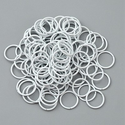 100Pcs Baking Paint Zinc Alloy Open Jump Rings FIND-WH0032-85B-03-1