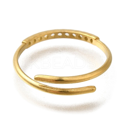 Ion Plating(IP) 304 Stainless Steel Adjustable Ring Components RJEW-U017-17G-1