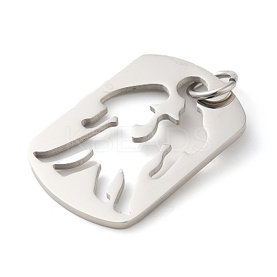 Non-Tarnish Hollow 304 Stainless Steel Pendants STAS-C086-04F-P-1