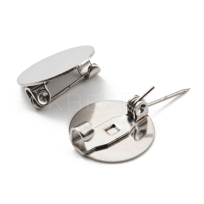 Non-Tarnish 201 Stainless Steel Tray Brooch LS-STAS-Q246-01C-P-1