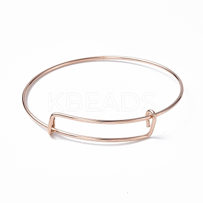 Ion Plating(IP) Adjustable 304 Stainless Steel Wire Bangle Making MAK-F286-03RG-1