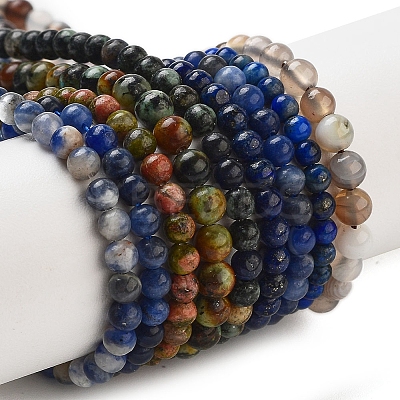 Natural Mixed Gemstone Beads Strands G-F591-14-1