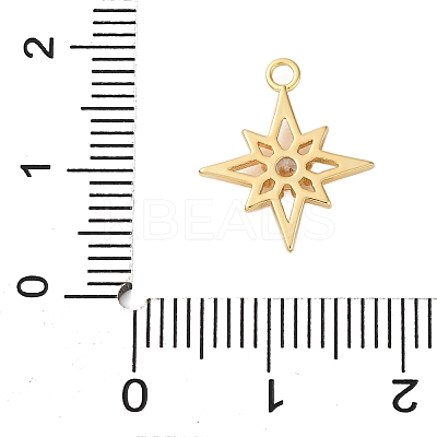 Brass Pave Clear Cubic Zirconia Pendants LS-KK-V016-19G-1