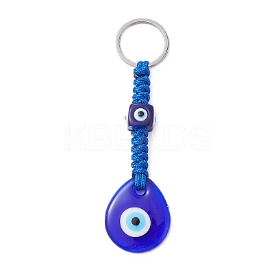 Handmade Evil Eye Lampwork Pendant Keychains KEYC-JKC00571-1
