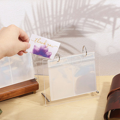3 Inch 10 Pockets Acrylic Calendar Photos Album AJEW-WH0596-158-1