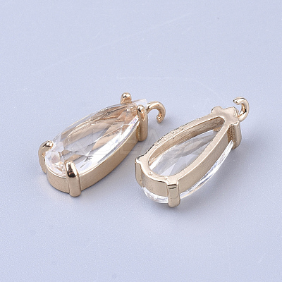 Transparent Glass Pendants X-GLAA-T007-22F-1