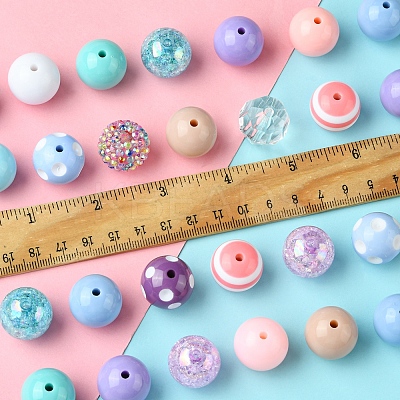 DIY Round Acrylic & Resin Jewelry Making Findings Kits DIY-FS0007-63-1