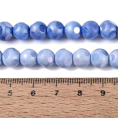 Ombre Effect Dyed Electroplate Opaque Glass Beads Strands LS-EGLA-Q130-01A-04-1