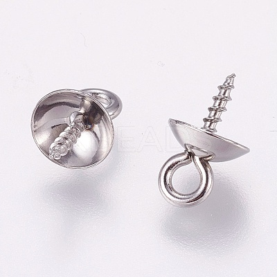 Tarnish Resistant 201 Stainless Steel Peg Bails Pendants STAS-E144-084C-1