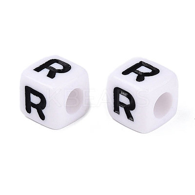 Opaque Acrylic Beads SACR-N020-04A-R-1