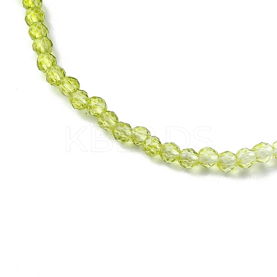 Faceted Rondelle Glass Beaded Necklace for Women NJEW-M208-02J-1