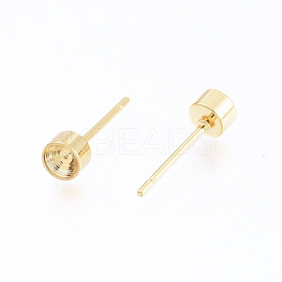 304 Stainless Steel Stud Earring Settings STAS-I088-H-05G-1