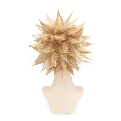 Short Blonde Wavy Cosplay Party Wigs OHAR-I015-03-1