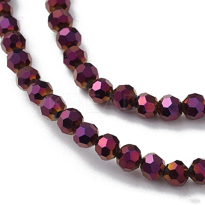Electroplate Glass Beads Strands EGLA-K015-10B-1