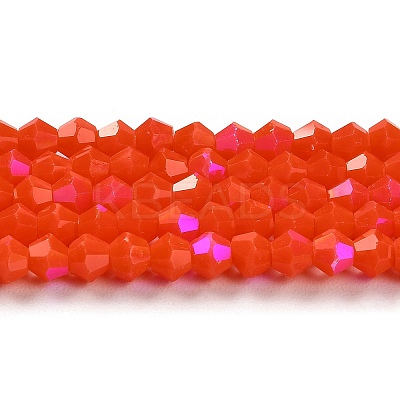 Opaque Solid Color Imitation Jade Glass Beads Strands EGLA-A039-P4mm-L03-1
