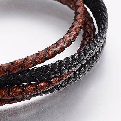 Leather Cord Multi-strand Bracelets BJEW-F325-21P-1