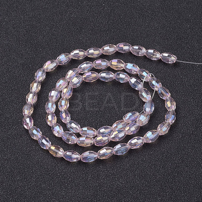 Electroplate Glass Beads Strands GC885Y-6-1