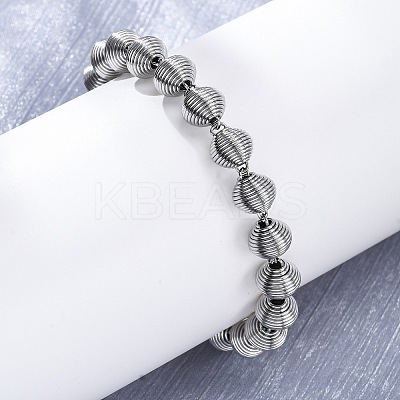 304 Stainless Steel Link Chain Bracelets for Women Men BJEW-R018-13P-1