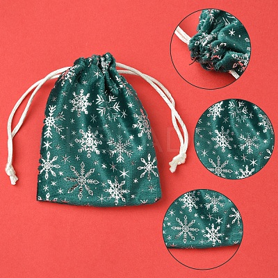 12Pcs 12 Styles Hot Stamping Christmas Velvet Storage Bags ABAG-FS0001-02-1