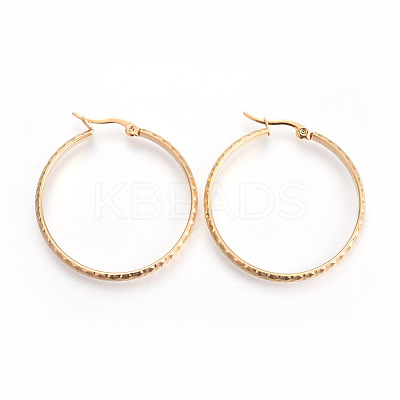 201 Stainless Steel Big Hoop Earrings EJEW-A054-49G-1