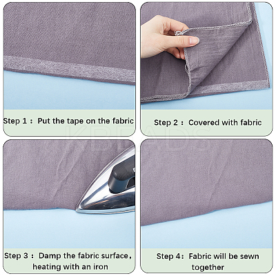 2 Rolls 2 Colors Non-woven Fabric Polyamide Double-sided Hot Melt Adhesive Film DIY-GF0009-34B-1