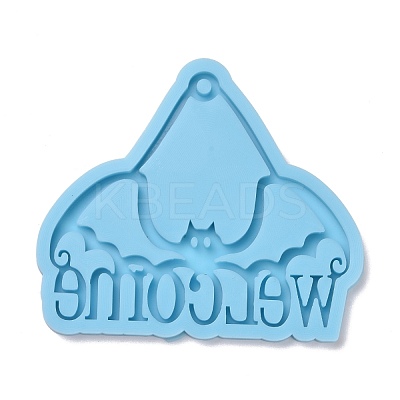Bat with Word Welcome Pendant Silicone Molds DIY-F109-05-1