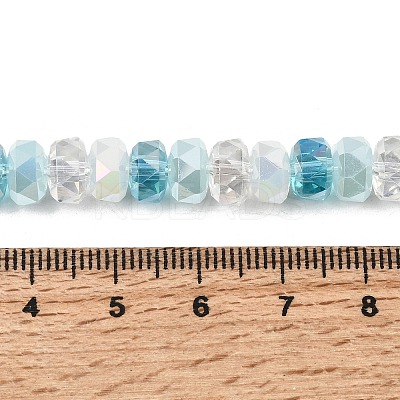 Ombre Effect Electroplate Glass Beads EGLA-F168-01-1