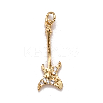 Brass Clear Cubic Zirconia Pendants KK-M229-51G-1