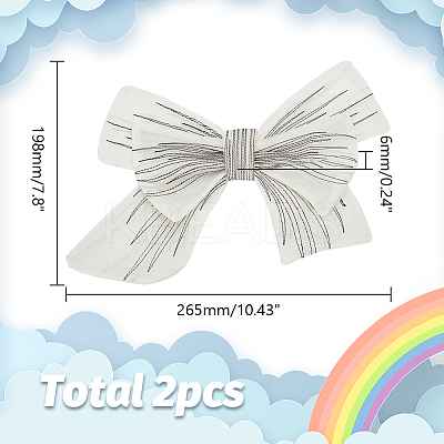 Big Bowknot Decorative Organza Embroidered Collar Trim AJEW-WH0518-41A-1