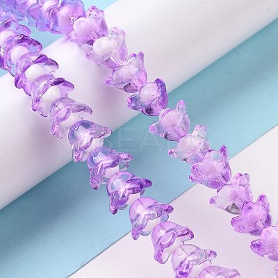 Transparent Glass Beads Strands LAMP-H061-01A-01-1