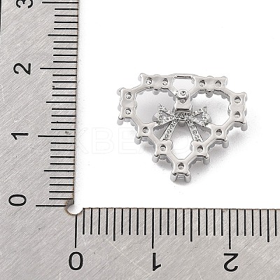 Brass Micro Pave Clear Cubic Zirconia Pendants LS-KK-K371-29B-P-1