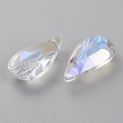 Embossed Glass Rhinestone Pendants GLAA-J101-06B-001MO-1