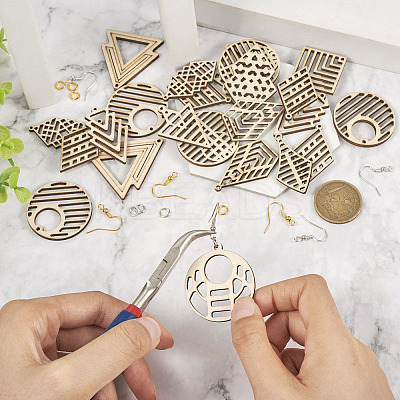 DIY Hollow Earring Making Kit DIY-TA0005-54-1