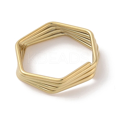 Ion Plating(IP) 304 Stainless Steel Finger Rings for Women RJEW-G315-02G-1
