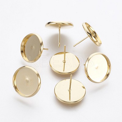 202 Stainless Steel Stud Earring Findings STAS-P221-08E-G-1