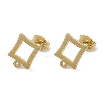 Ion Plating(IP) 304 Stainless Steel Stud Earring Findings STAS-I206-22G-1