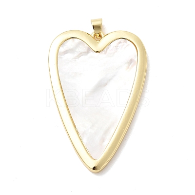Natural Shell Pendants KK-H529-60A-G-1