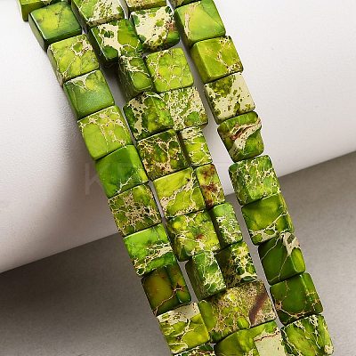 Dyed Natural Imperial Jasper Beads Strands G-F833-A01-01C-1
