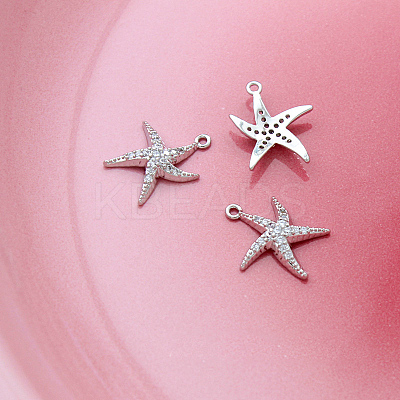 Brass Rhinestone Pendants INS-PW0002-01W-1
