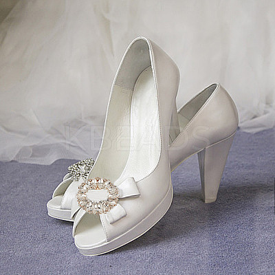 2Pcs Alloy Rhinestone Shoe Decoration AJEW-GO0001-87-1